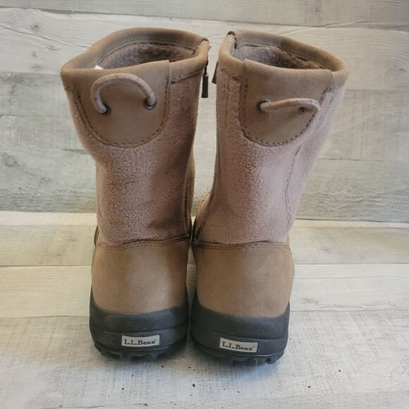 L.L. Bean Womens Medium Suede Winter Boots With Rubber Sole Size 7 - Picture 5 of 5